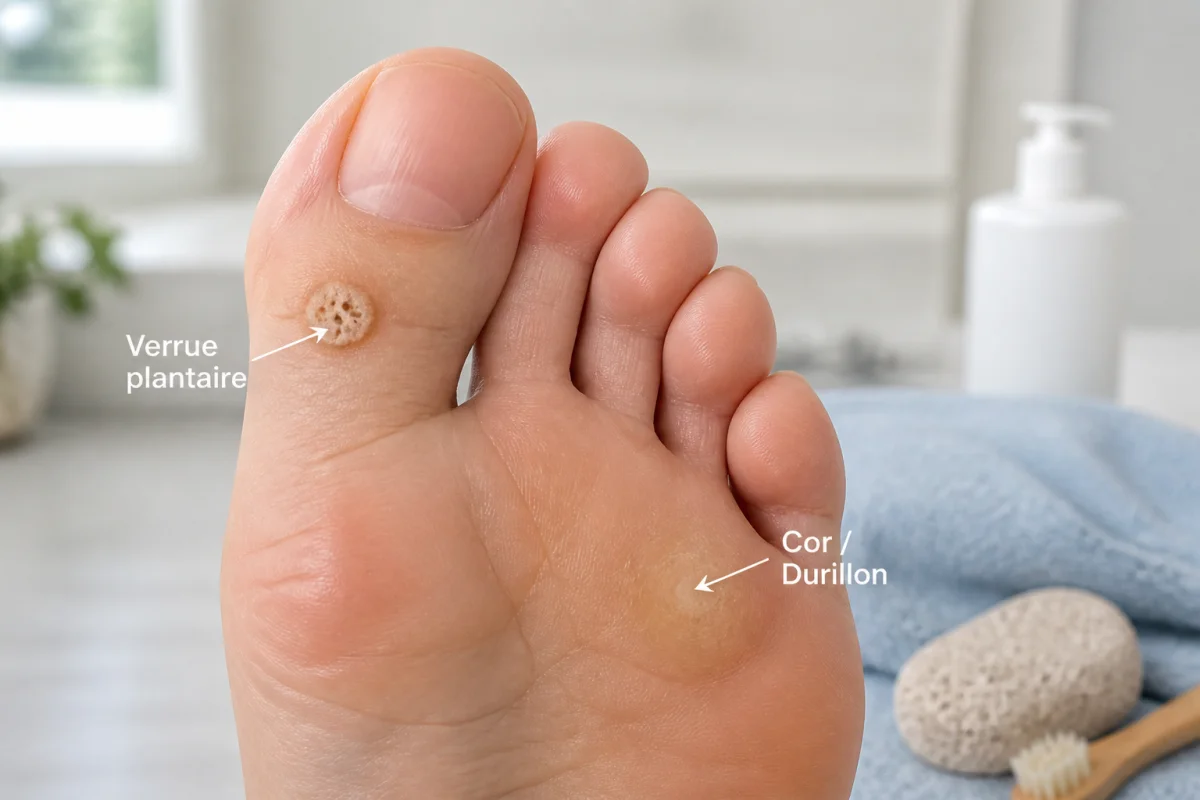 verrue ongle pied