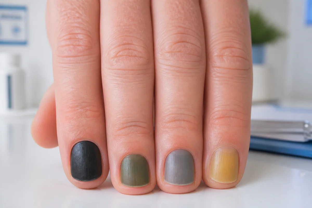 ongle gris maladie